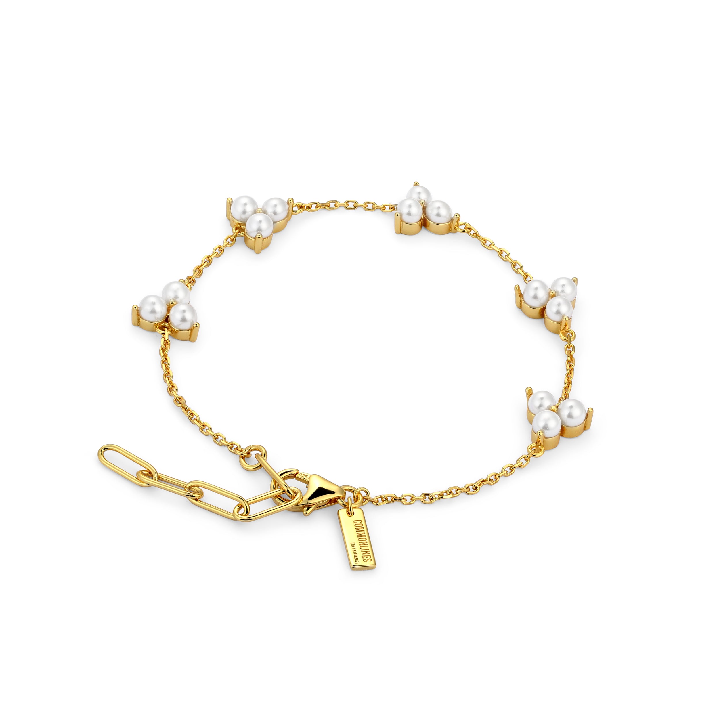Como Link Bracelet - Gold Pearl