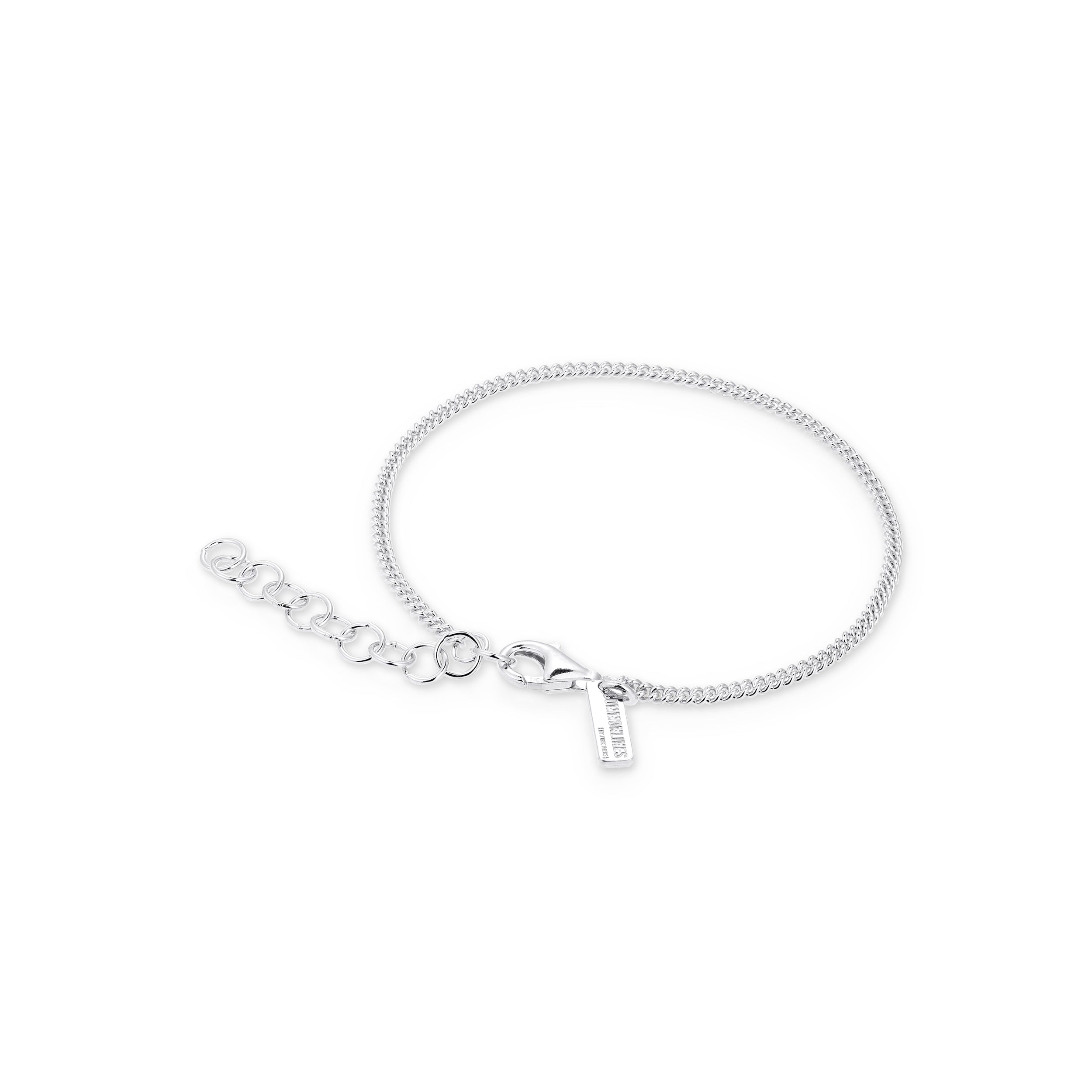 Mini Curb Bracelet - Silver
