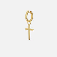 Cross Hoop - Gold