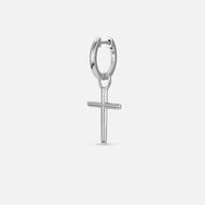 Cross Hoop - Silver