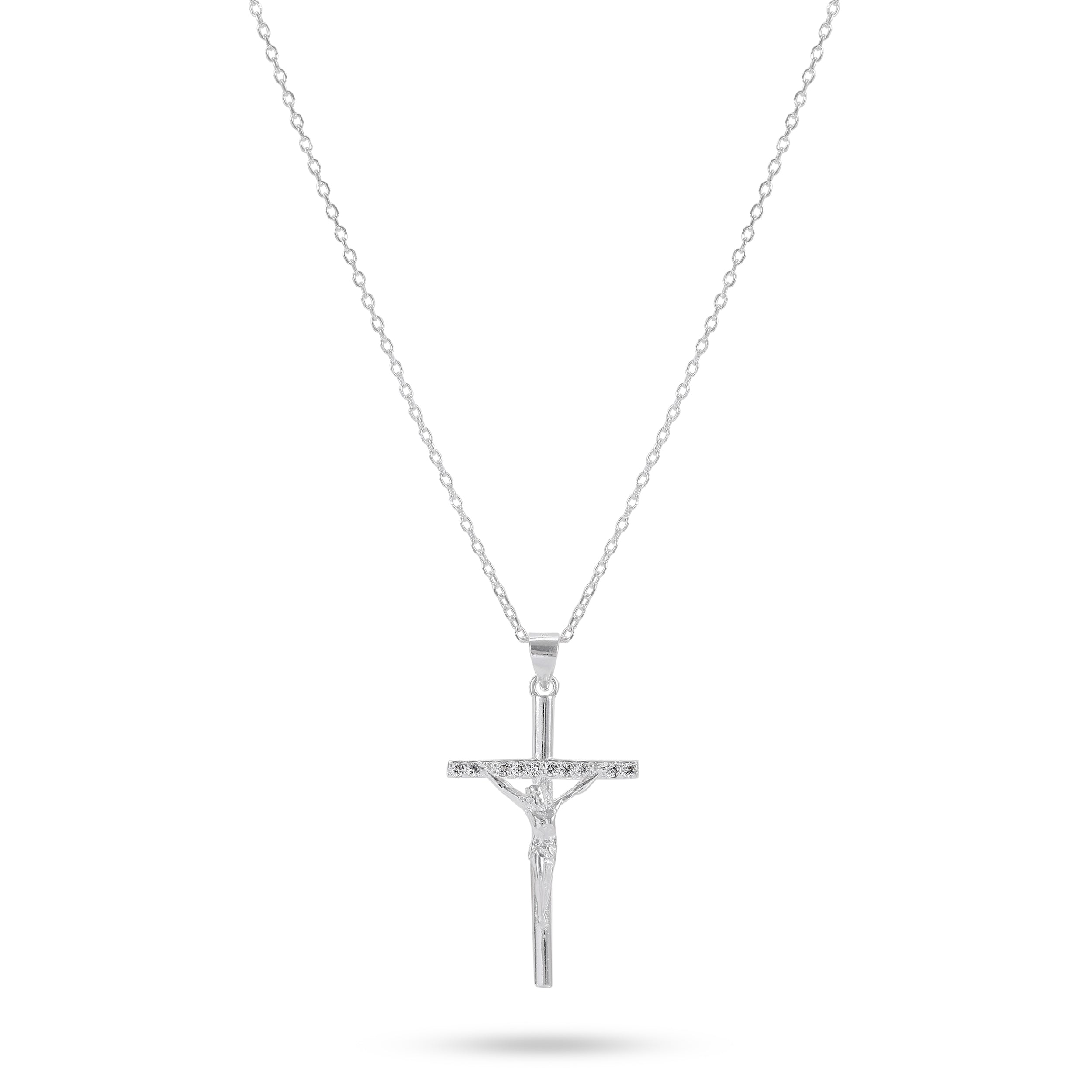 Studded Cross - Silver