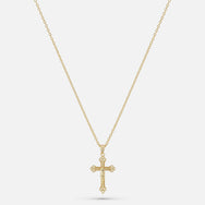 Vintage Cross Necklace - Gold