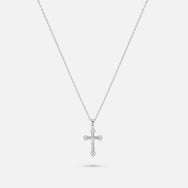 Vintage Cross Necklace - Silver