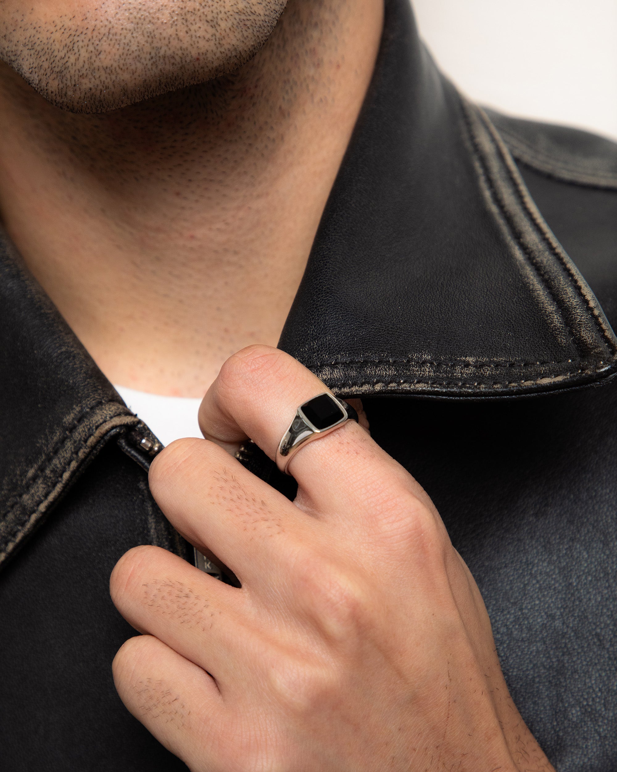Onyx Ring - Silver – COMMONLINES