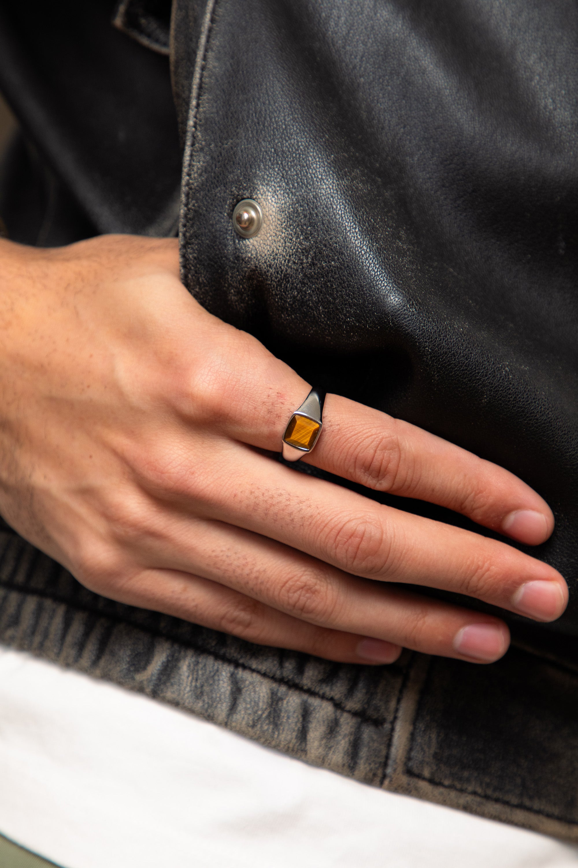 Tiger Eye Ring - Silver – COMMONLINES