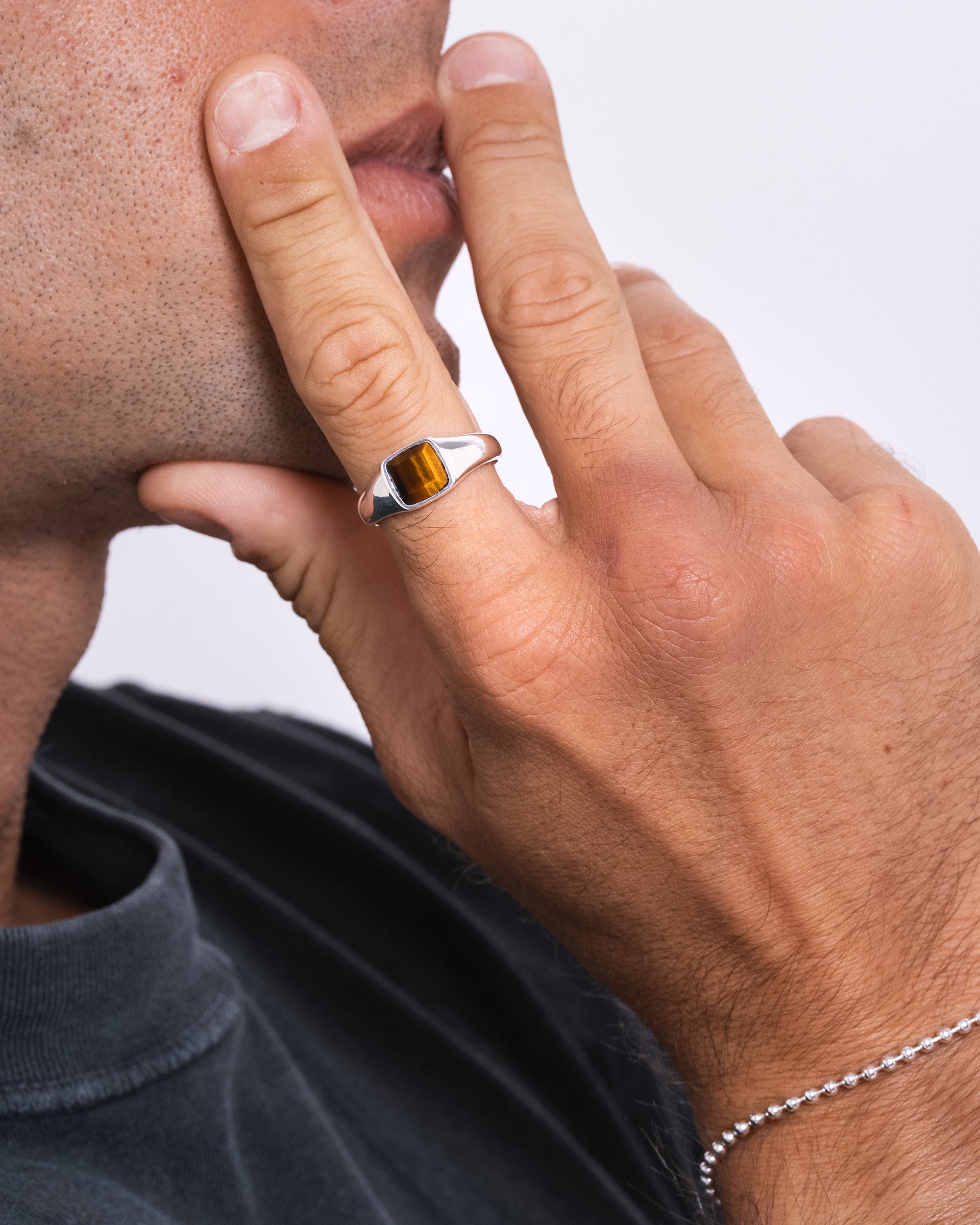 Tiger Eye Ring - Silver – COMMONLINES