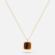 Tiger Eye Pendant - Gold