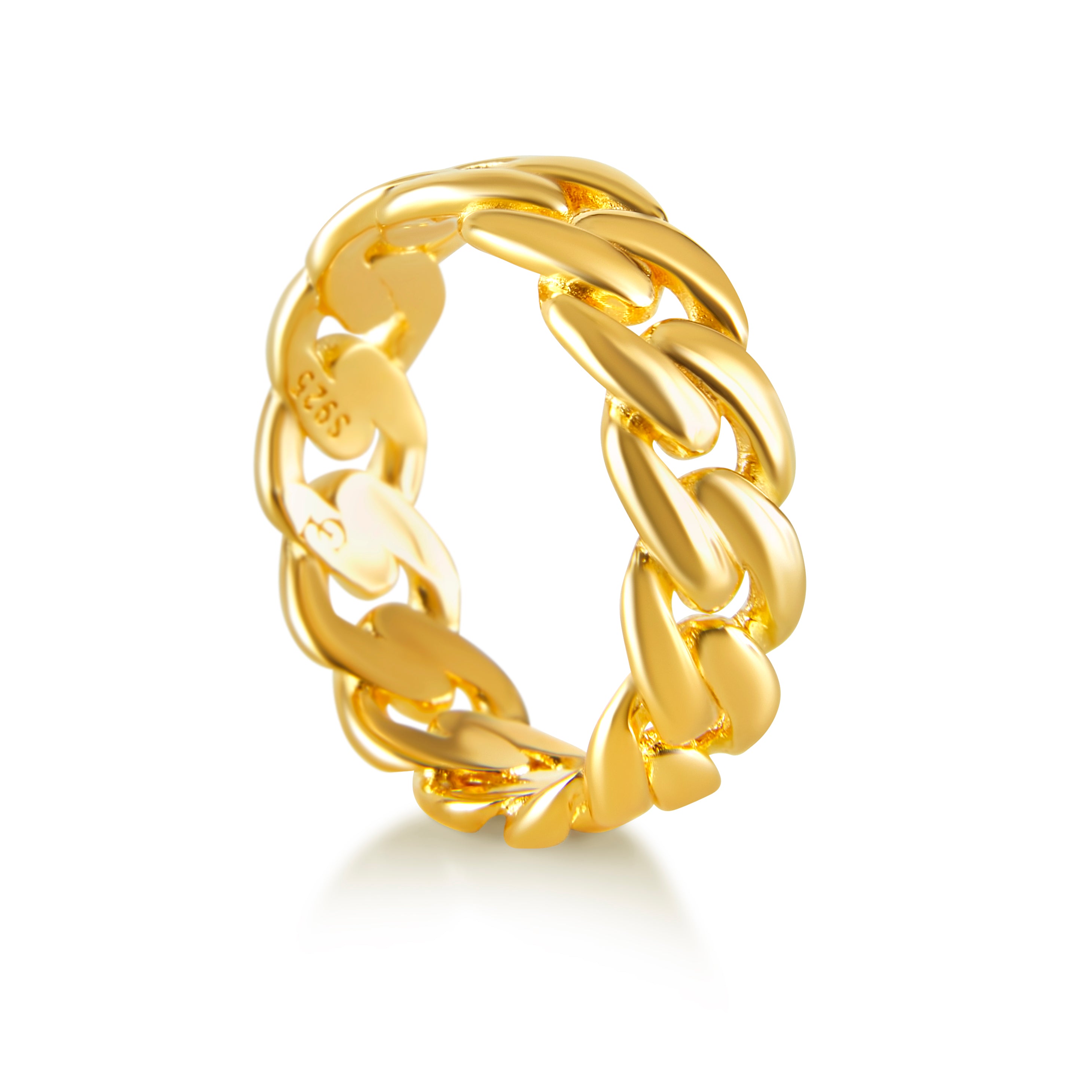 Cuban Link Ring Gold