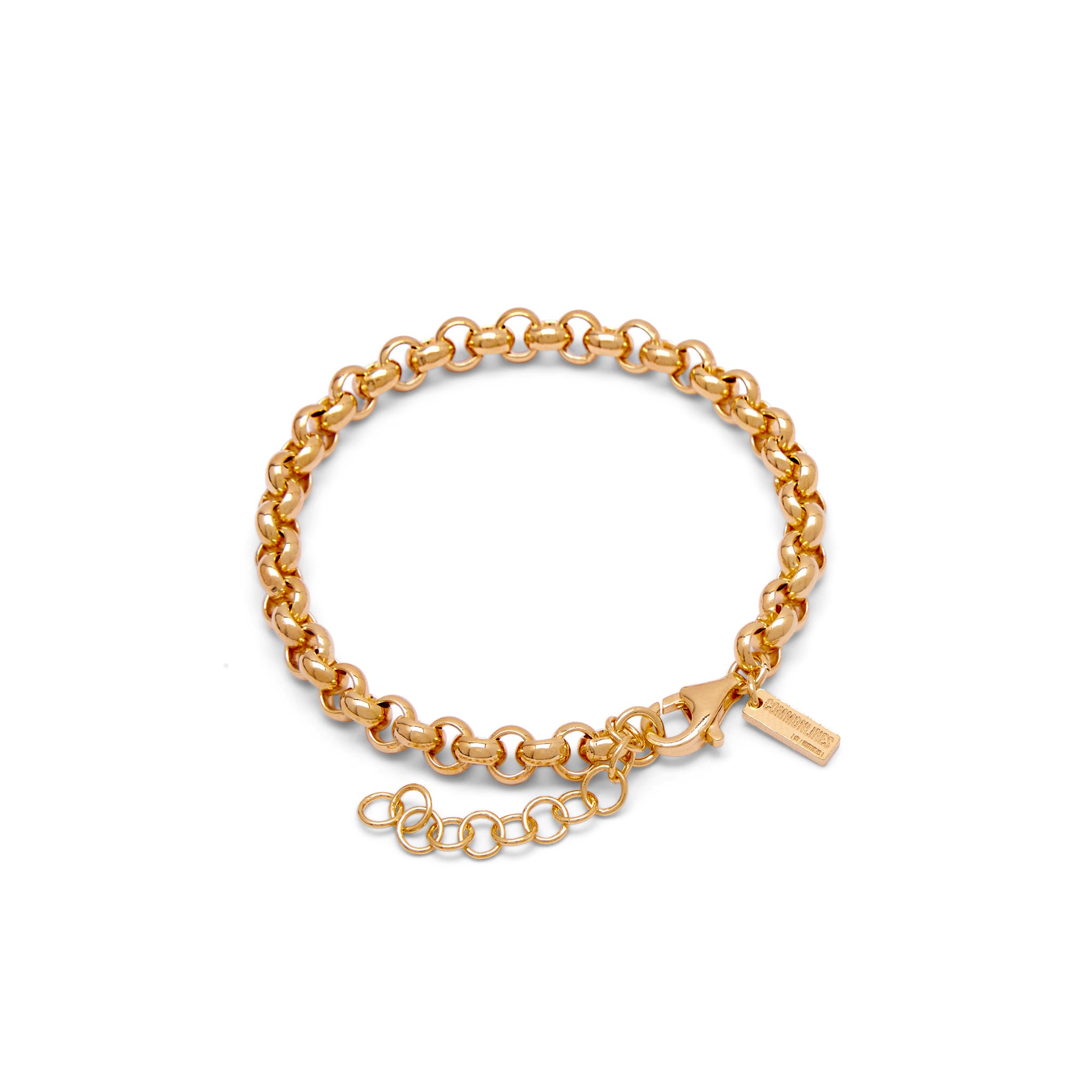 Love GOLD 9ct Yellow Gold 6.5mm Diamond Cut Hidden-Clasp Belcher Chain  Bracelet 19cm/7.5' | very.co.uk