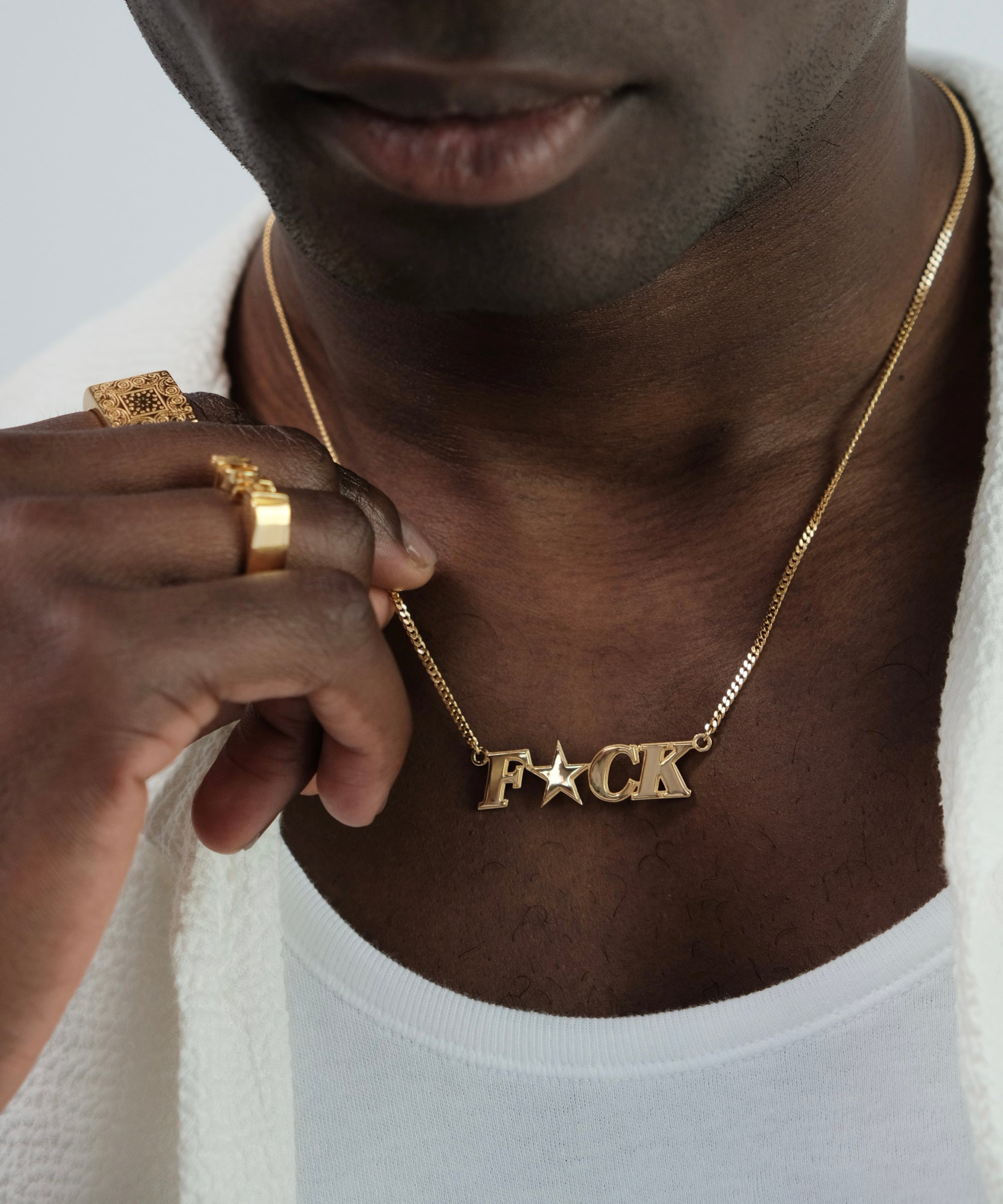 F*CK Necklace - Gold