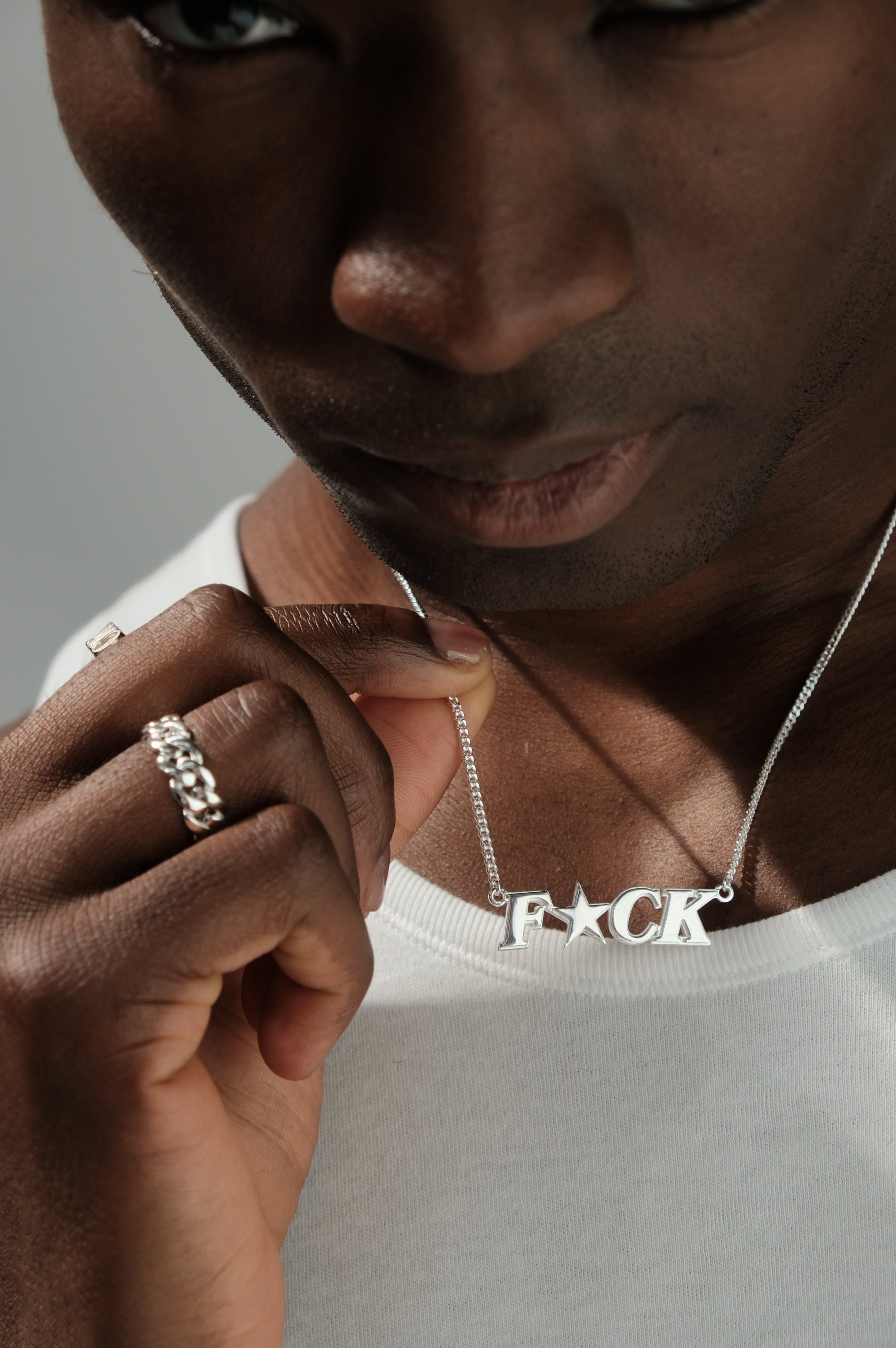 F*CK Necklace - Silver