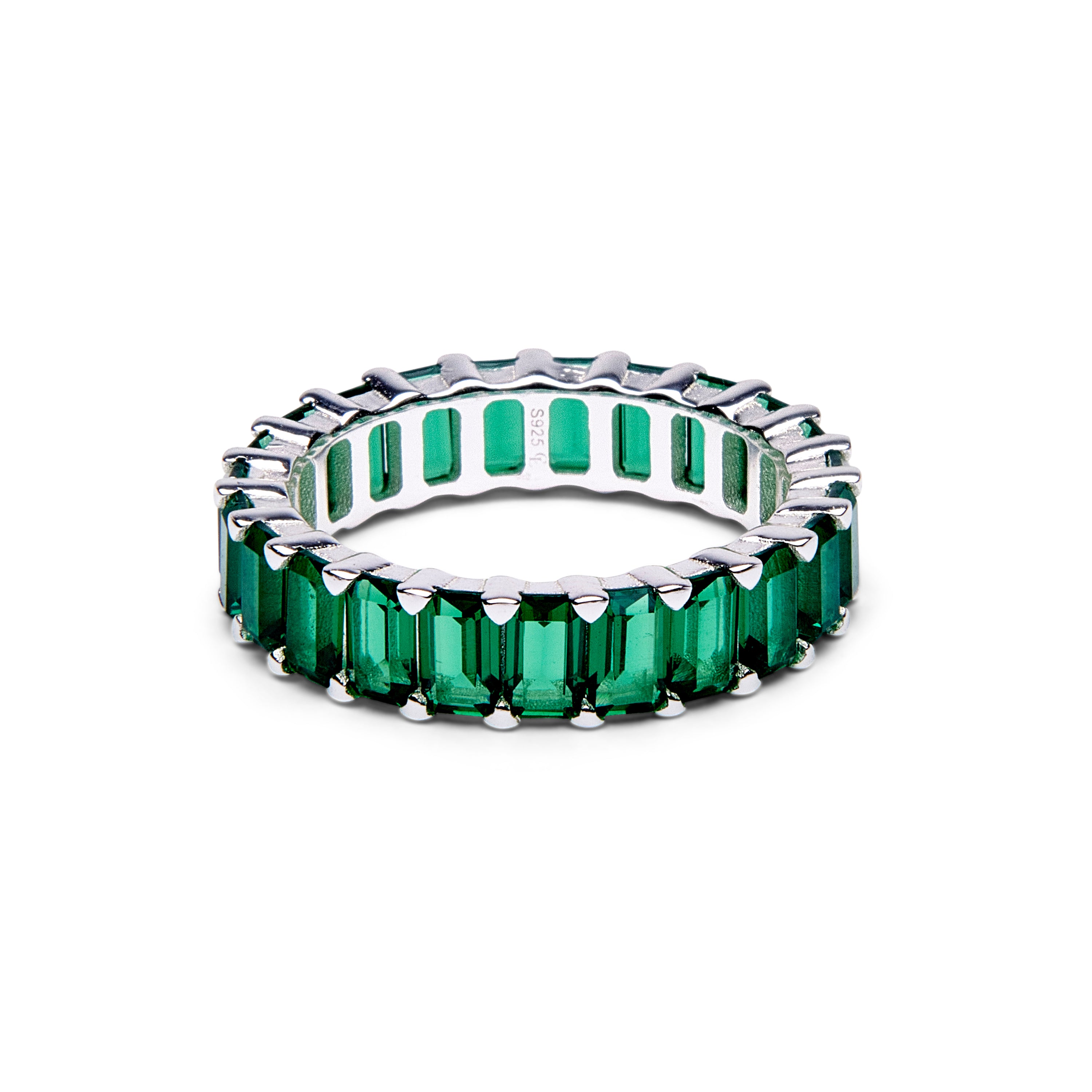 Baguette Eternity Ring - Verde