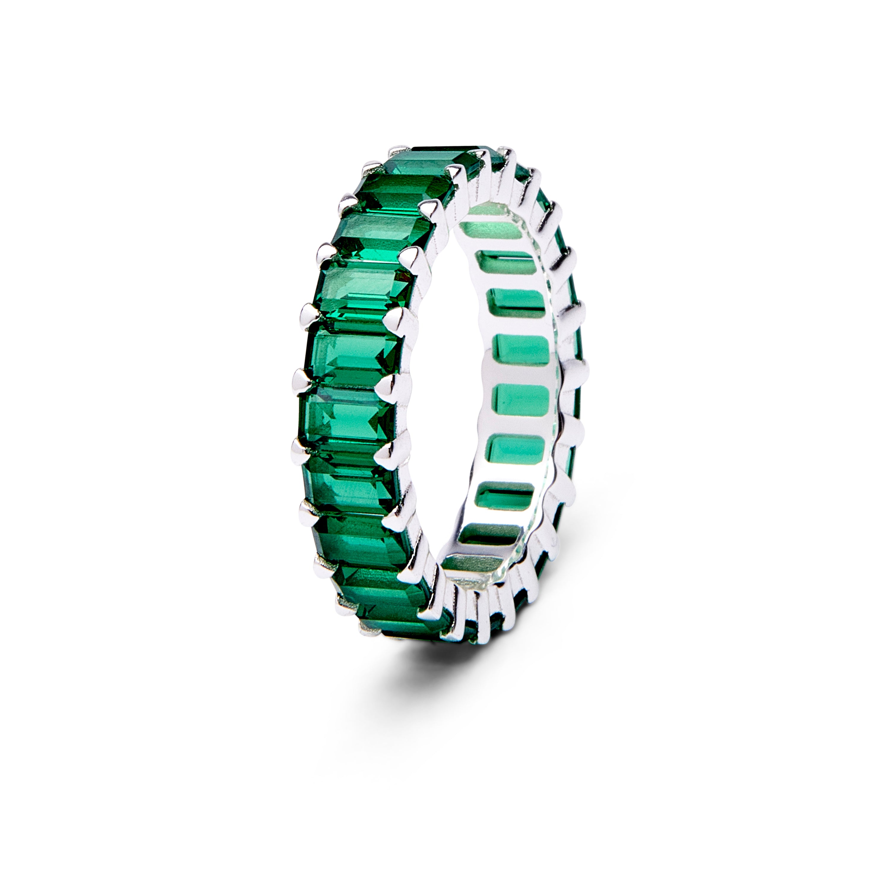 Baguette Eternity Ring - Verde