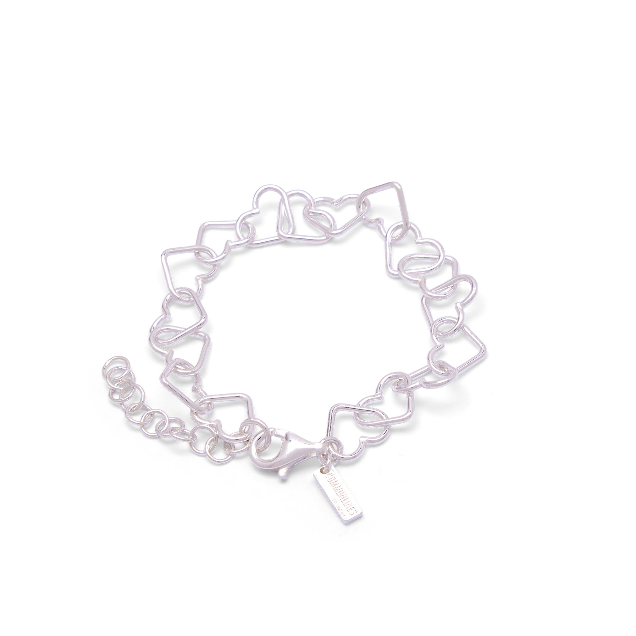 Heart Link Bracelet - Silver