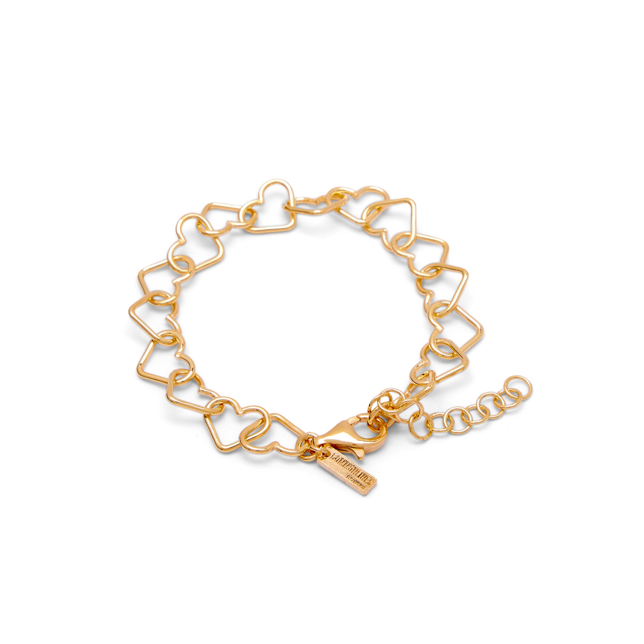 Heart Link Bracelet - Gold