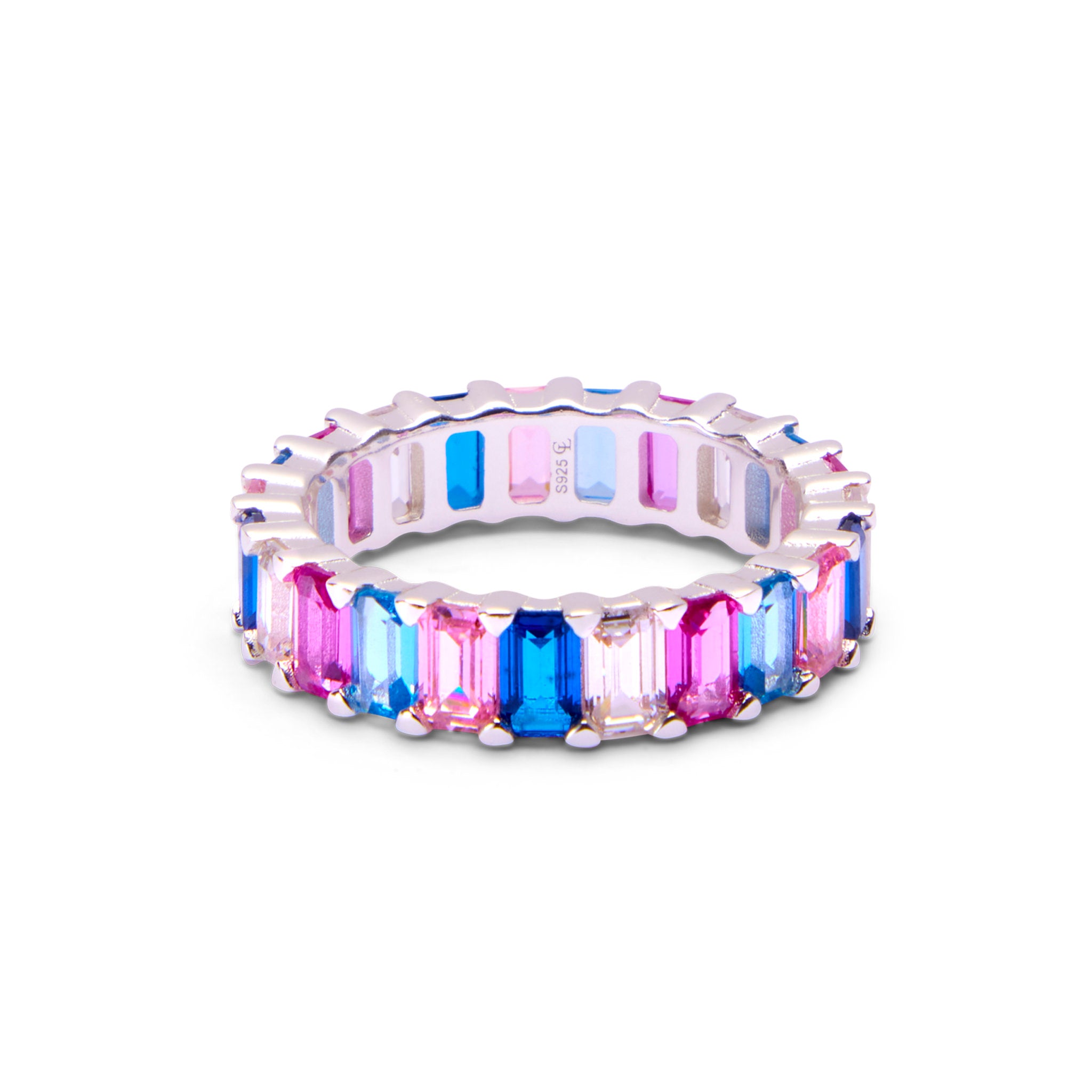 Baguette Eternity Ring - Cotton Candy