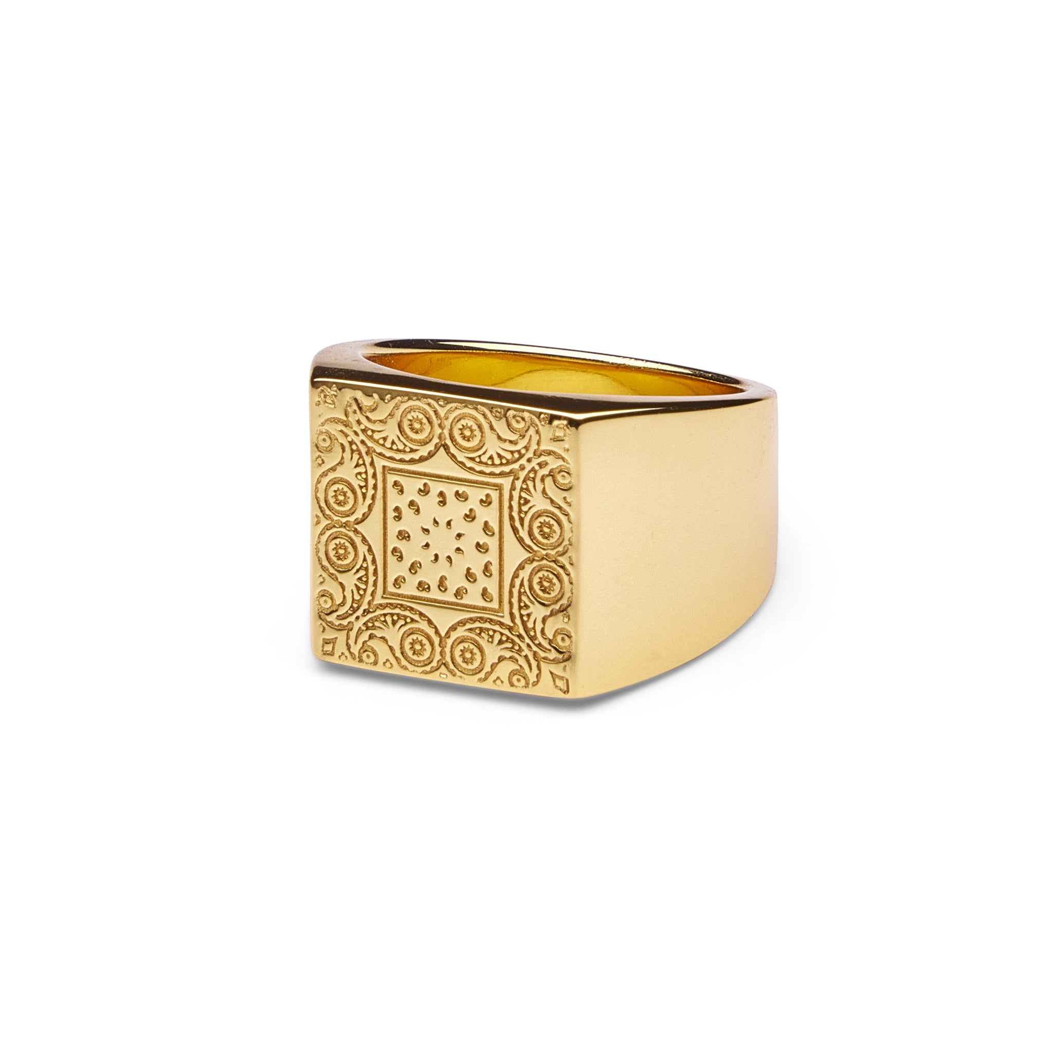 Bandana Signet Ring - Gold