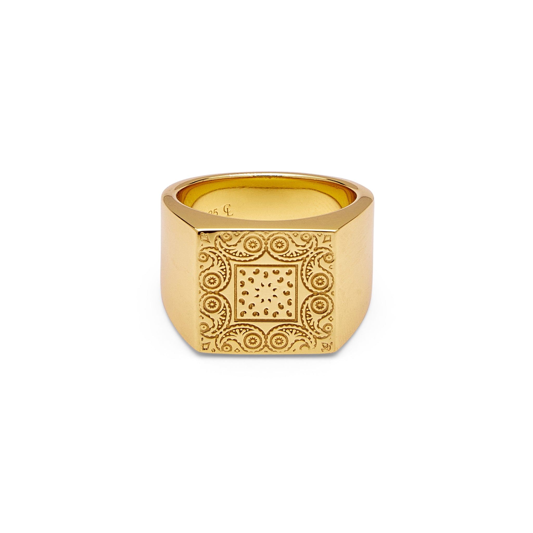 Bandana Signet Ring - Gold